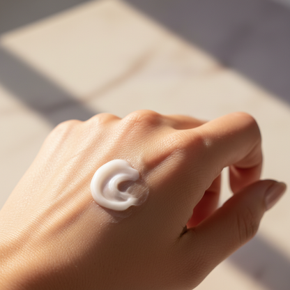 BBL Smoothing Cream texture applied to hand