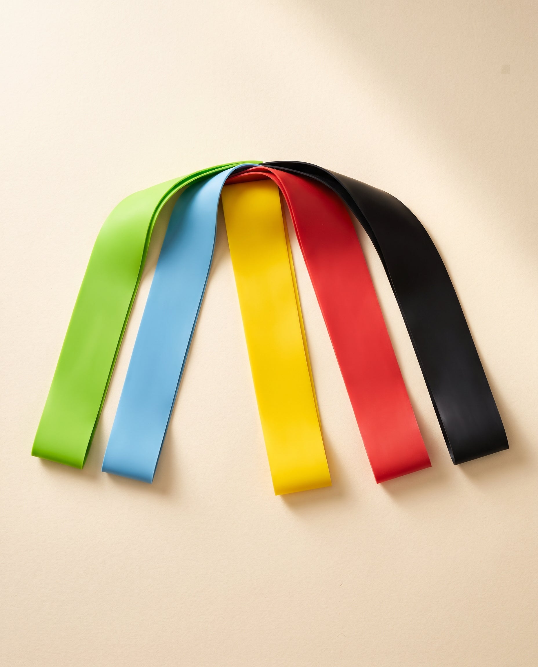 CurveOn Booty Bands — 5 resistance levels arranged in a gradient fan