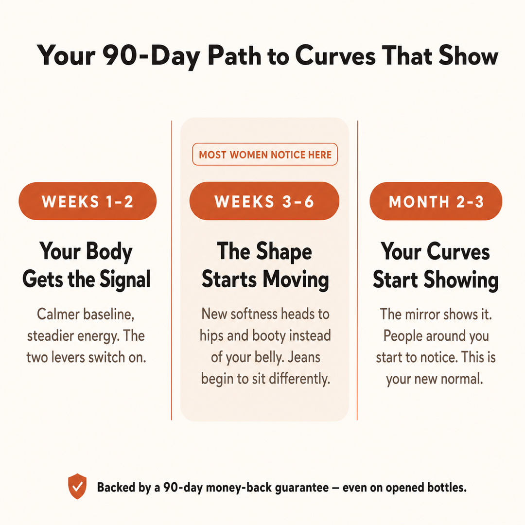 Your 90-day path to curves that show - backed by the 90-day money-back guarantee